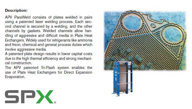 APV SPX ParaWeld Semi-Welded Plate Heat Exchanger